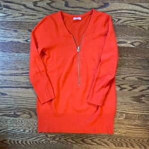 J. Crew small orange cashmere sweater